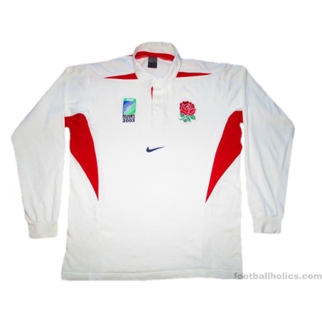 2003 England Rugby 'World Cup' Nike Home L/S Shirt