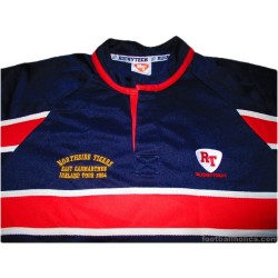 2004 Northside Tigers 'East Carmarthen & Ireland' Rugbytech Home Shirt Match Worn #14