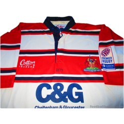 2003-05 Gloucester Rugby Cotton Traders Home Shirt Match Worn #2