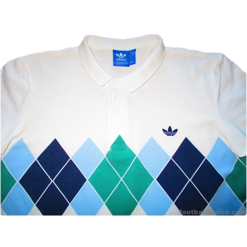 1982-84 Adidas 'Ivan Lendl' Tennis Argyle Polo Shirt