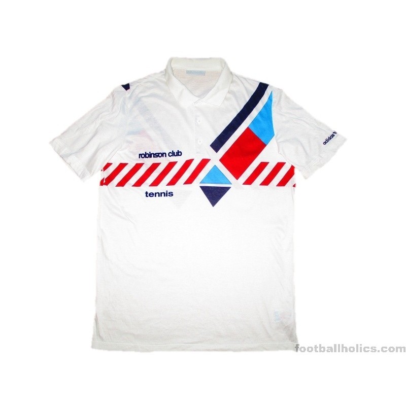 1985-86 Adidas Vintage 'Ivan Lendl' Tennis Dominant Polo Shirt
