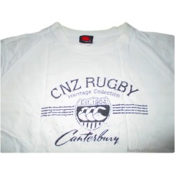 2000-02 Canterbury of New Zealand 'Heritage Collection' CNZ Rugby T-Shirt