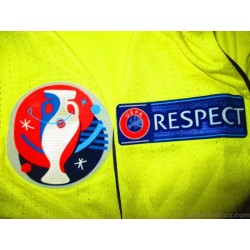 2016 UEFA Euro Adidas Referee Shirt Match Worn Simon Beck
