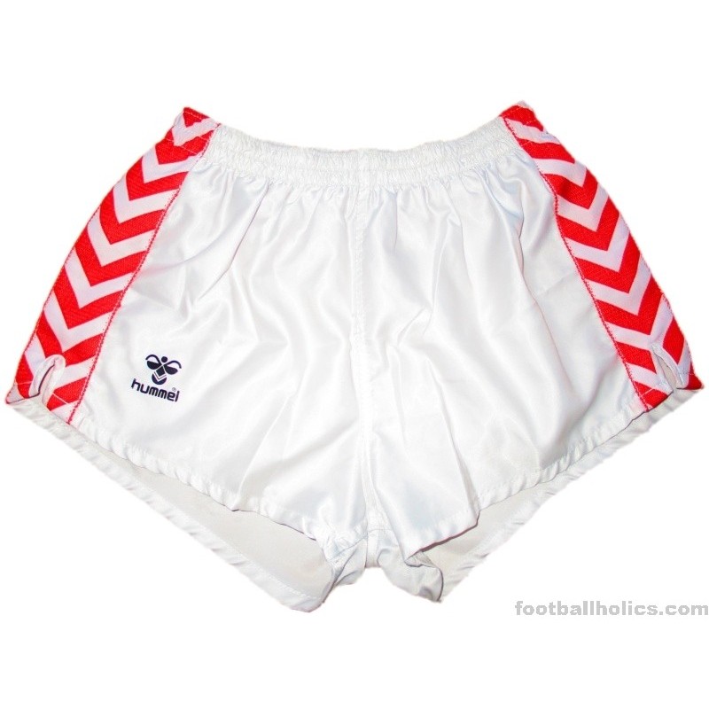 1980s Hummel Vintage White Nylon Shorts