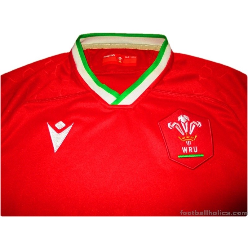 2020-21 Wales Rugby Macron Pro Home Shirt