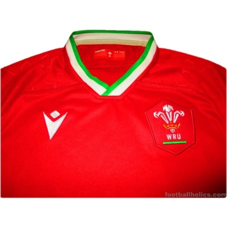 2020-21 Wales Rugby Macron Pro Home Shirt