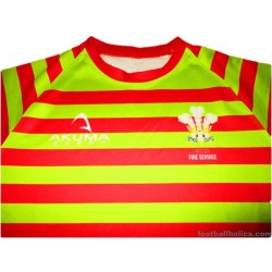 2014-18 Wales Fire Service Rugby Akuma Home Shirt Match Worn #14
