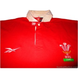 1998-00 Wales Rugby Reebok Pro Home L/S Shirt