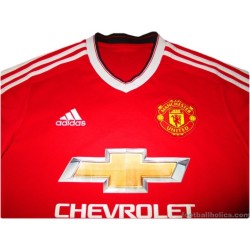 2015-16 Manchester United Adidas Home L/S Shirt