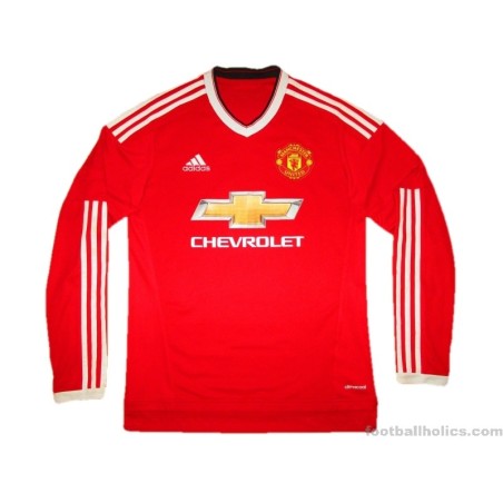 2015-16 Manchester United Adidas Home L/S Shirt