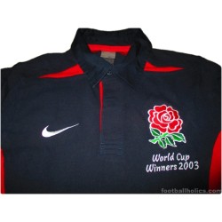 2003 England Rugby 'World Cup Winners'  Nike Away L/S Shirt