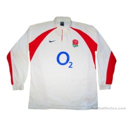 2002-03 England Rugby Nike Pro Home L/S Shirt