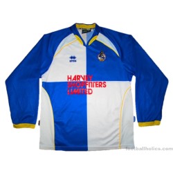 2005-06 Bristol Rovers Errea Home L/S Shirt Match Worn #17