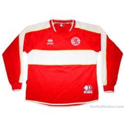 2006-07 Middlesbrough Errea '20 Years' Home L/S Shirt Match Worn #4
