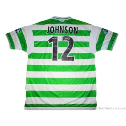 1999-01 Celtic Umbro Match Issue Home Shirt Johnson #12