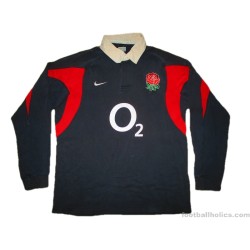 2005-07 England Rugby Nike Cotton Away L/S Shirt