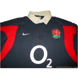 2005-07 England Rugby Nike Cotton Away L/S Shirt