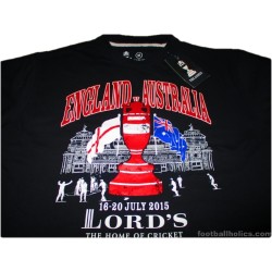 2015 The Ashes 'Lord's The Home of Cricket' England v Australia T-Shirt *w/Tags*