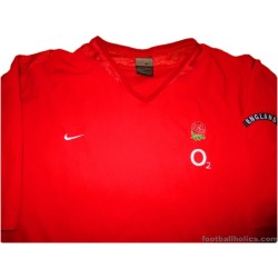 2003-05 England Rugby Nike Player Issue Training Shirt 'ST' (Steve Thompson)
