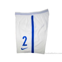 2016-17 England Nike Match Issue Home Shorts #2
