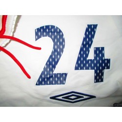 2007-09 England Umbro Match Issue Home Change Shorts #24