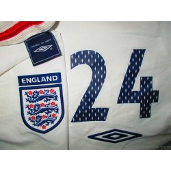 2007-09 England Umbro Match Issue Home Change Shorts #24