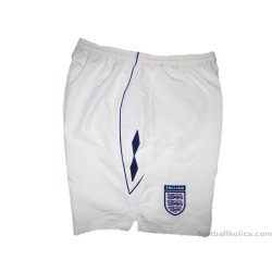 2007-09 England Umbro Match Issue Home Change Shorts #24