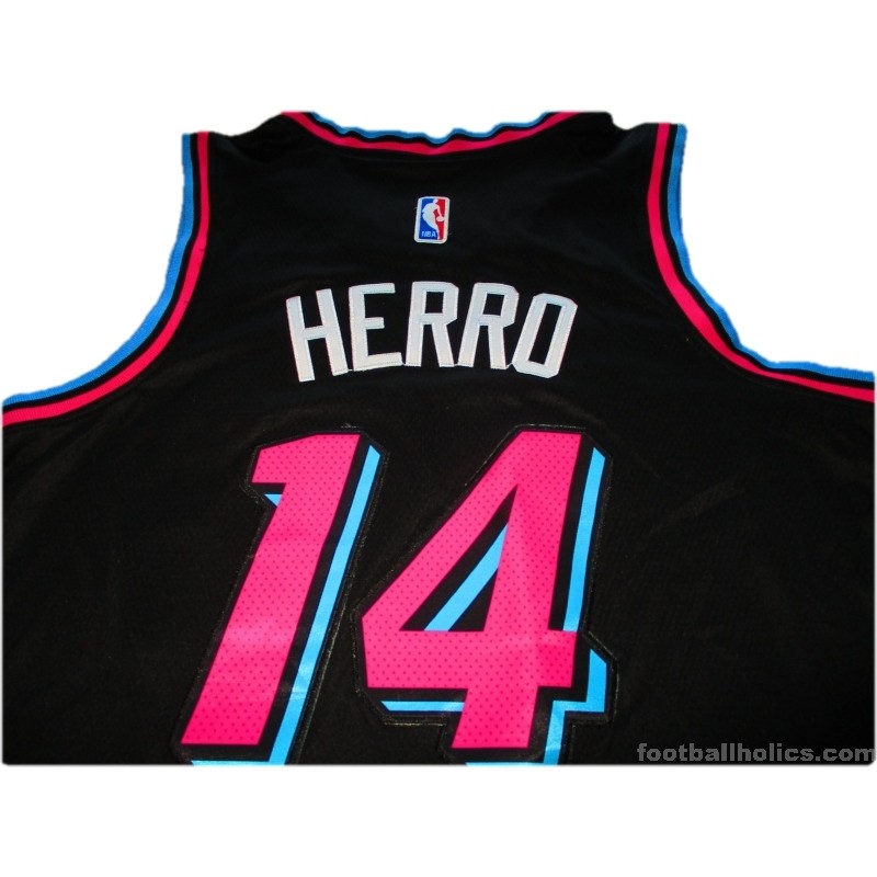 Miami Heat #14 good Tyler Herro City Vice Night Jersey/L