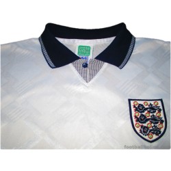 1990-92 England Score Draw Retro Home Shirt