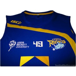 2018 Leeds Rhinos ISC Player Issue Training Vest Shirt #49