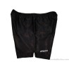 1990s Uhlsport Vintage Black Shiny Nylon Shorts
