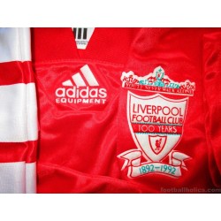 1992-93 Liverpool Adidas Centenary Home Shirt