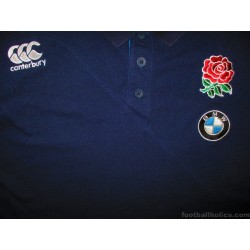 2013-15 England Rugby Canterbury Player Issue Polo Shirt 'TS' (Stephenson)