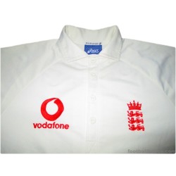 1999 England Cricket Asics Match Worn Test Shirt Franks #8