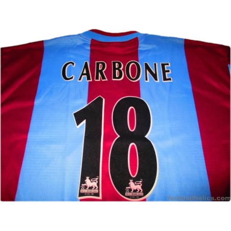 1999-00 Aston Villa Reebok Home Shirt Carbone #18