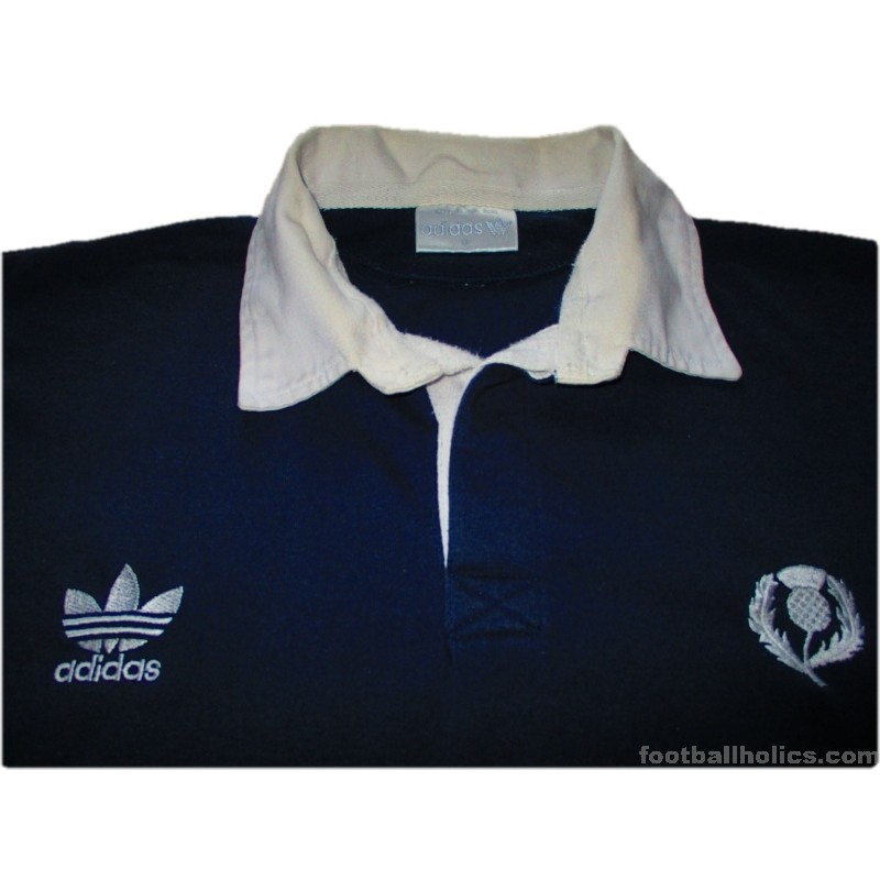 1987-89 Scotland Rugby Adidas Pro Home L/S Shirt