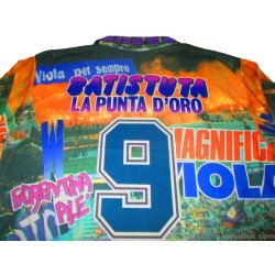 1994-96 Fiorentina Graphic L/S Tee Shirt Batistuta #9