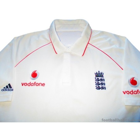 2008-10 England Cricket Adidas Test Jersey