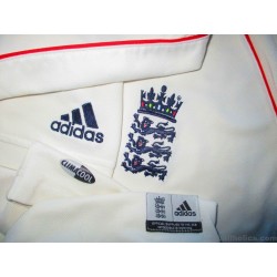 2008-10 England Cricket Adidas Test Jersey