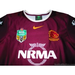 2016 Brisbane Broncos Rugby League Nike Home Authentics Jersey