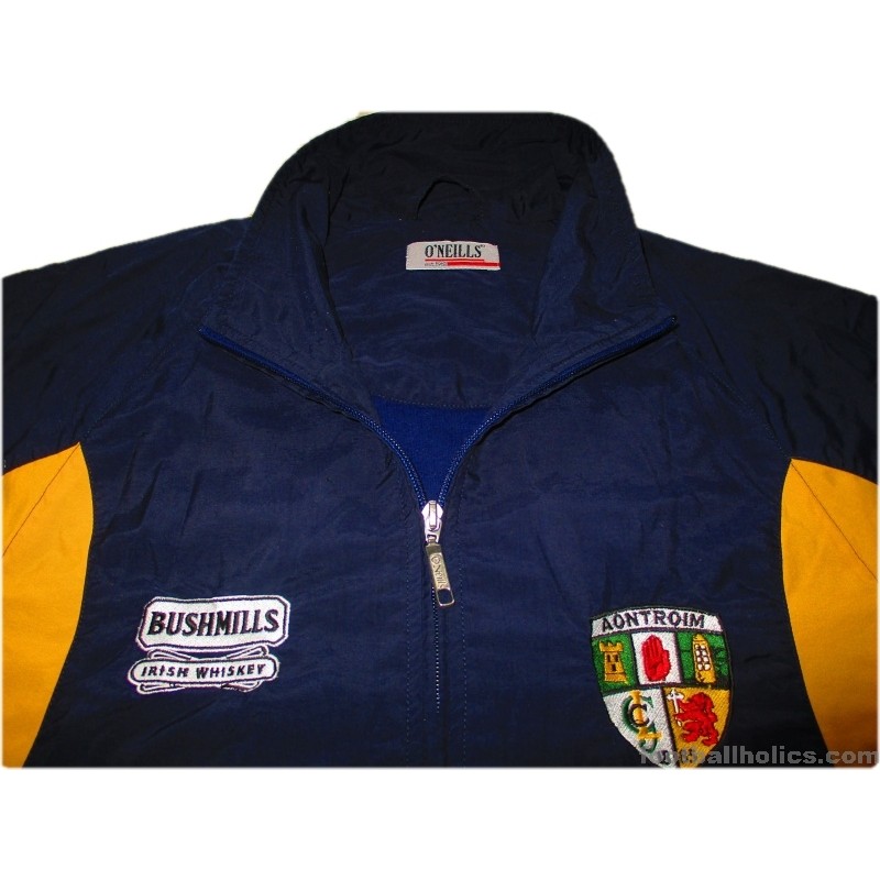 2003-06 Antrim GAA (Aontroim) O'Neills Player Issue Woven Track Jacket