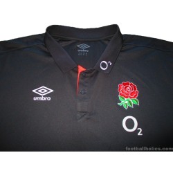 2021-22 England Rugby Umbro Carbon Polo Shirt