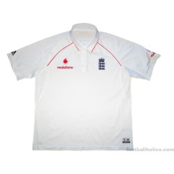 2008-10 England Cricket Adidas Test Jersey