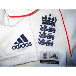 2008-10 England Cricket Adidas Test Jersey