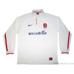 1999-01 England Rugby Nike Home L/S Shirt