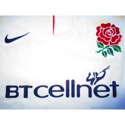 1999-01 England Rugby Nike Home L/S Shirt