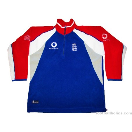 2004-06 England Cricket Admiral Player Issue 1/2 Zip Training Fleece Top