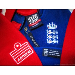 2004-06 England Cricket Admiral Player Issue 1/2 Zip Training Fleece Top