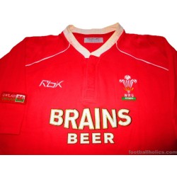 2006-08 Wales Rugby Reebok Home Shirt