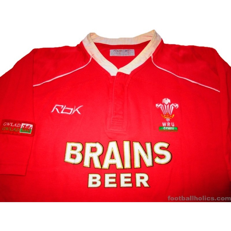 2006-08 Wales Rugby Reebok Home Shirt